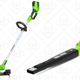 GreenWorks 13-Inch 40V Cordless String trimmer + 150 MPH Variable Speed Cordless Blower, Batteries Not Included | $87 | Amazon
